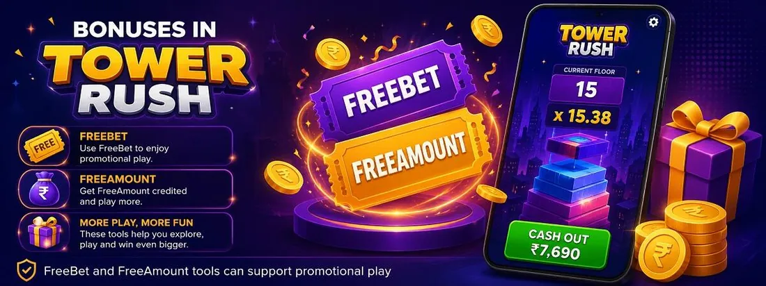 Tower Rush Temple Floor bonus wheel awarding multipliers from x1.5 to x7